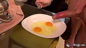 Ainara Enjoys Consuming Cum Omelets As Her Morning Meal